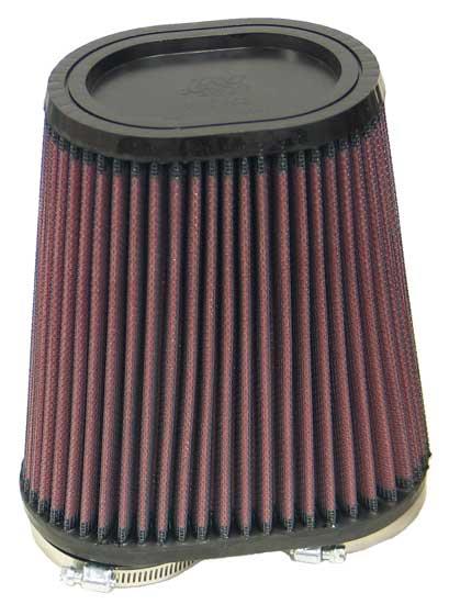 K&N Universal Rubber Filter Dual Flange Oval Tprd 3.75in Base O/S W x 3.438in Top O/S W x 6.75in H thumbnail 3
