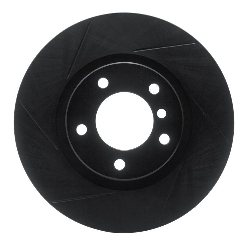 R1 95-99 BMW M3 E36 Right Front Slotted Black Brake Rotor