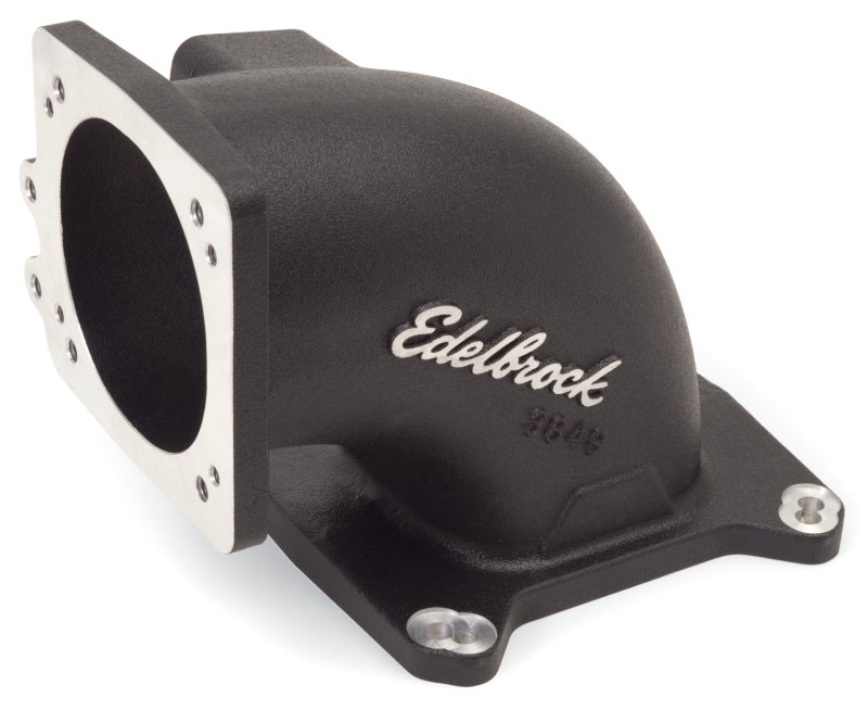 Edelbrock High Flow Intake Elbow 95mm Throttle Body to Square-Bore Flange Black Finish thumbnail 6