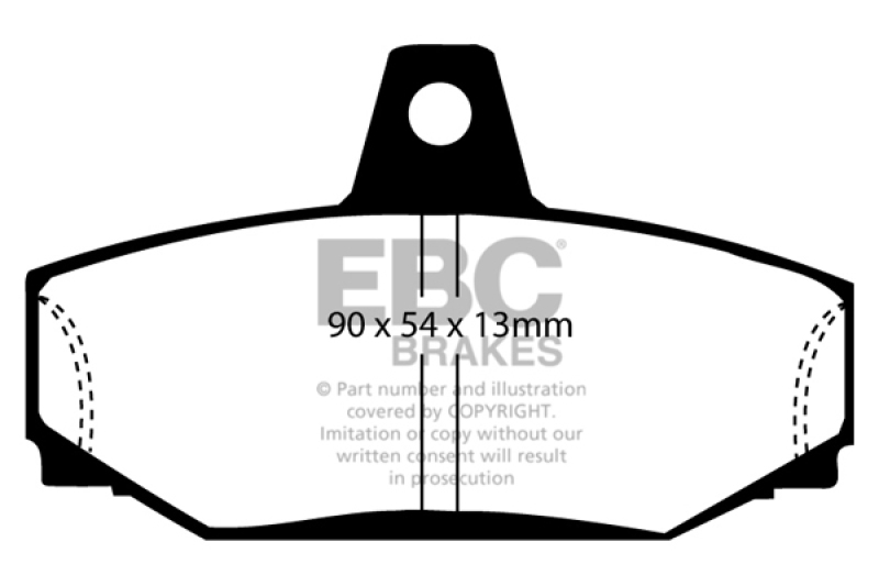 EBC 83-90 Volvo 760 2.3 Turbo (ABS) (Girling) Greenstuff Rear Brake Pads thumbnail 2