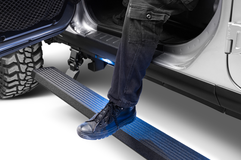 RealTruck 18-24 Jeep Wrangler 4dr VoltStep Electric Running Board Kit - Bedliner Coating