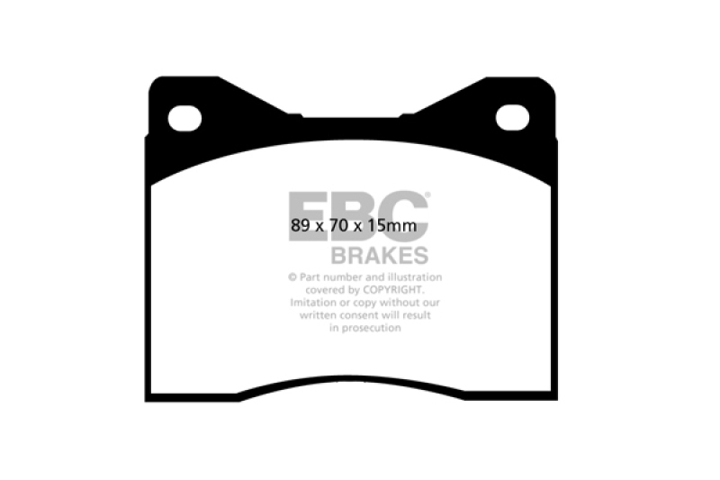 EBC 96-00 Ac Ace 5.0 Greenstuff Front Brake Pads thumbnail 2