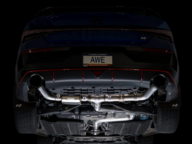 AWE Tuning 22-26 Hyundai Elantra N SwitchPath Cat-Back Exhaust - Diamond Black Tips thumbnail 6