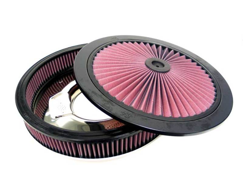 K&N X-Stream Round Custom Top Assembly Filter - Red 12in ID 5.125in Inlet Dia 2.313in Height thumbnail 4