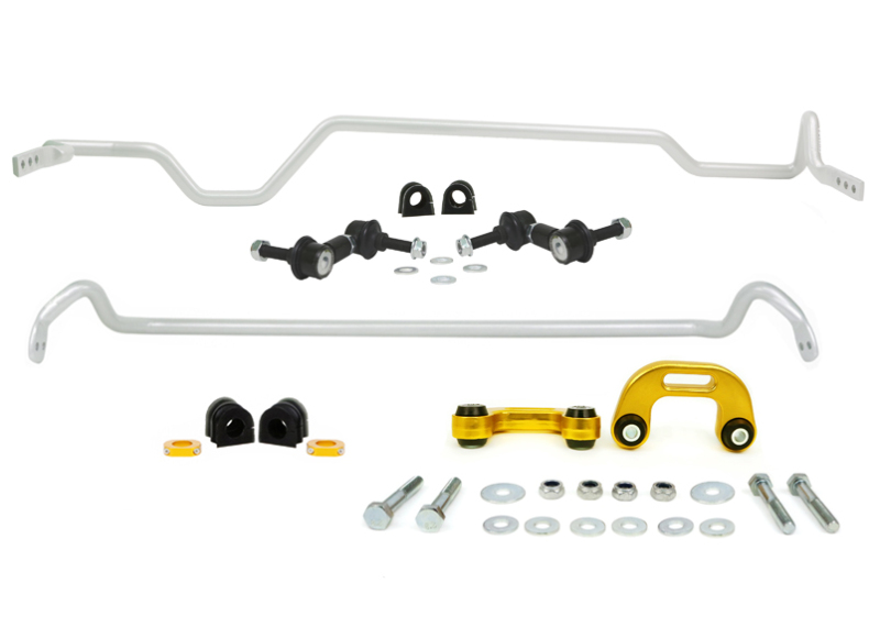 Whiteline Sway Bars for 2002-2007 IMPREZA - BSK007 Bars, Front and Rear, Solid, Steel, Silver Powdercoated, 22.00mm Diameter, Subaru, Kit thumbnail 5