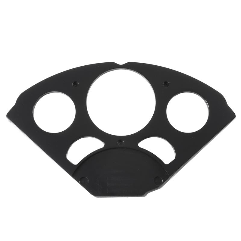 DASH INSERT, CHEVY 55-56, 1 X 3-1/8" & 4 X 2-1/16", SR BEZEL, BLACK