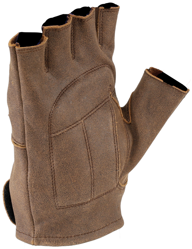 Kuryakyn Leather By River Road Buster Vintage Shorty Gloves Black - XL thumbnail 2