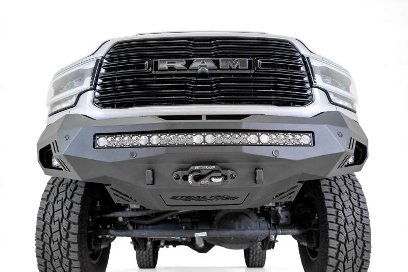 Addictive Desert Designs 19-20 RAM 2500/3500 Hammer Black Stealth Fighter Front Bumper thumbnail 8
