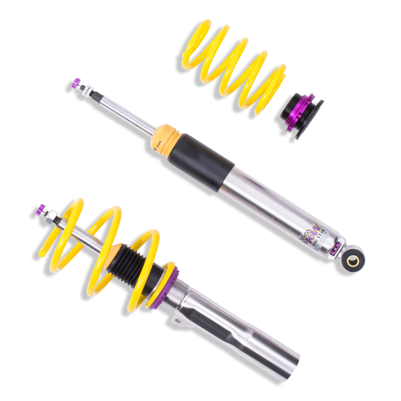 KW Variant 3 Coilover Kits 352200AH Kits, 3, 0.8 - 1.8 in. Lowered Front, 1.2 - 2.6 in. Lowered Rear, Shocks, Yellow Powdercoated Springs, MINI, Kit thumbnail 9