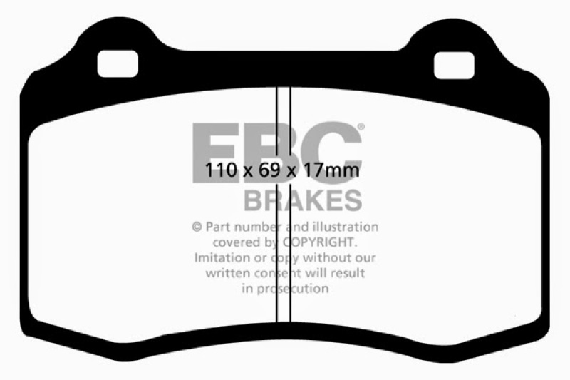 EBC 96-03 Alfa Romeo GTV 3.0 (Brembo) Greenstuff Front Brake Pads thumbnail 5