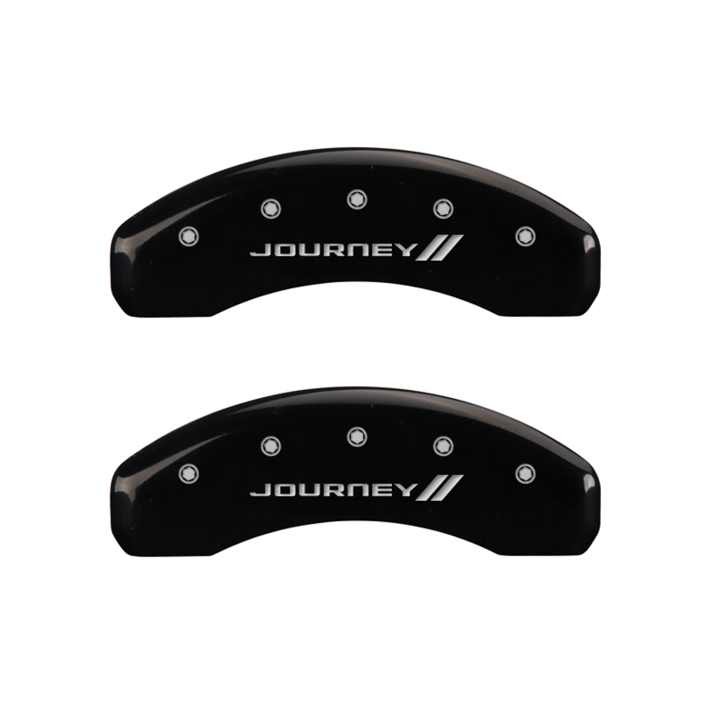 MGP 4 Caliper Covers Engraved Front & Rear With stripes/Journey Black finish silver ch thumbnail 9