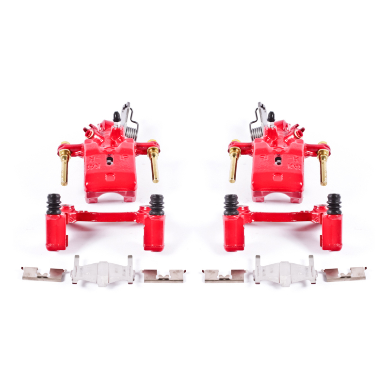 Power Stop 96-01 Infiniti I30 Rear Red Calipers w/Brackets - Pair