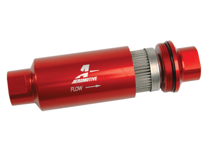 Aeromotive In-Line Filter - AN-10 size - 40 Micron SS Element - Red Anodize Finish thumbnail 6