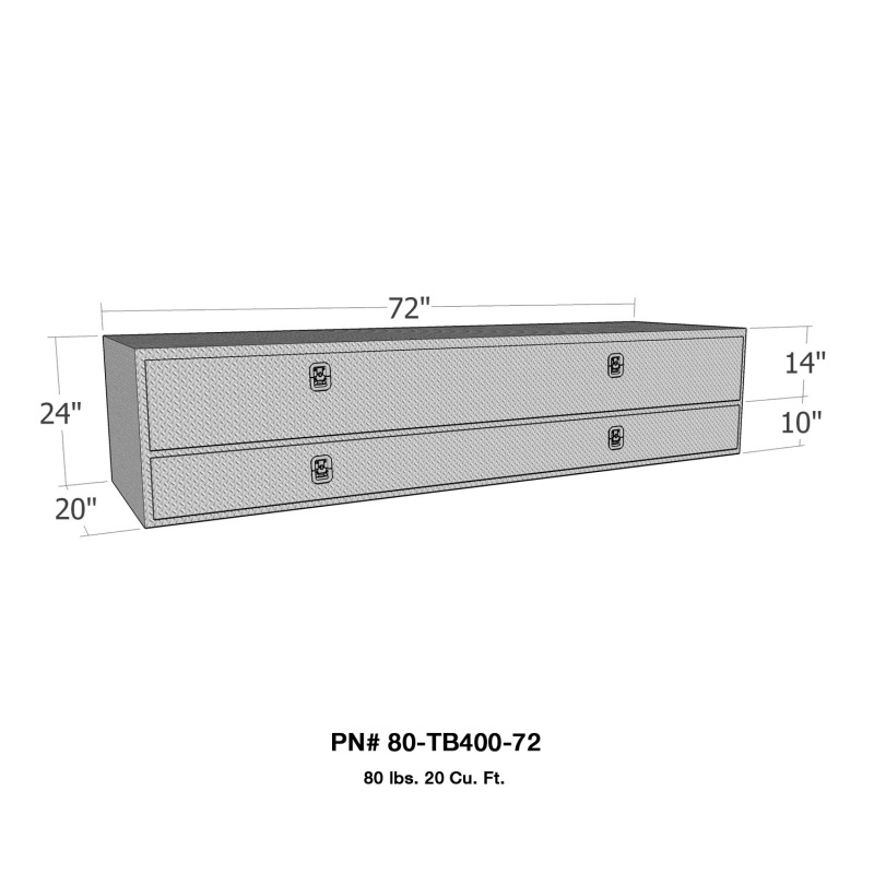 Westin/Brute High Cap 72in Stake Bed Contractor TopSider w/ Doors - Aluminum thumbnail 6