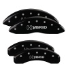 MGP 4 Caliper Covers Engraved Front & Rear GM Style/Hybrid Black finish silver ch thumbnail 8