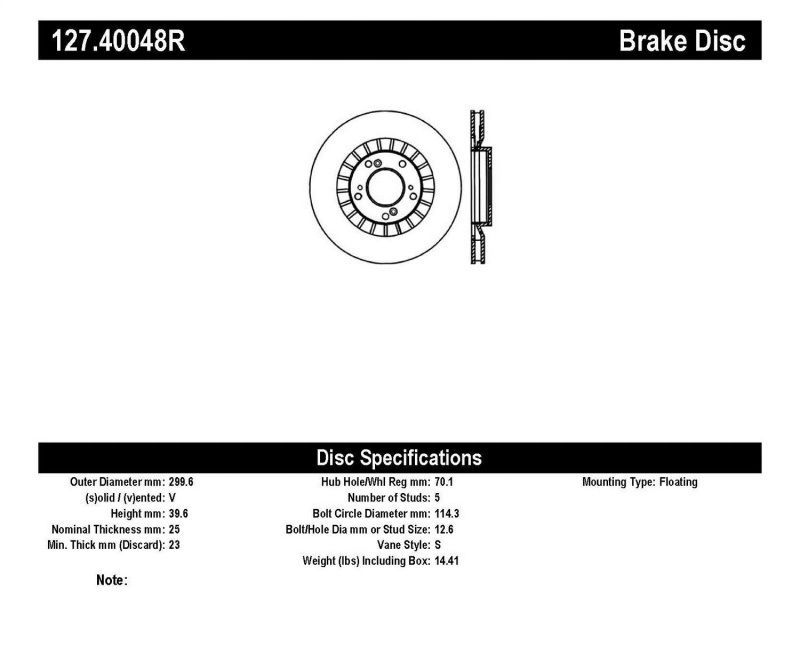 StopTech 00-09 S2000 Slotted & Drilled Right Front Rotor thumbnail 2