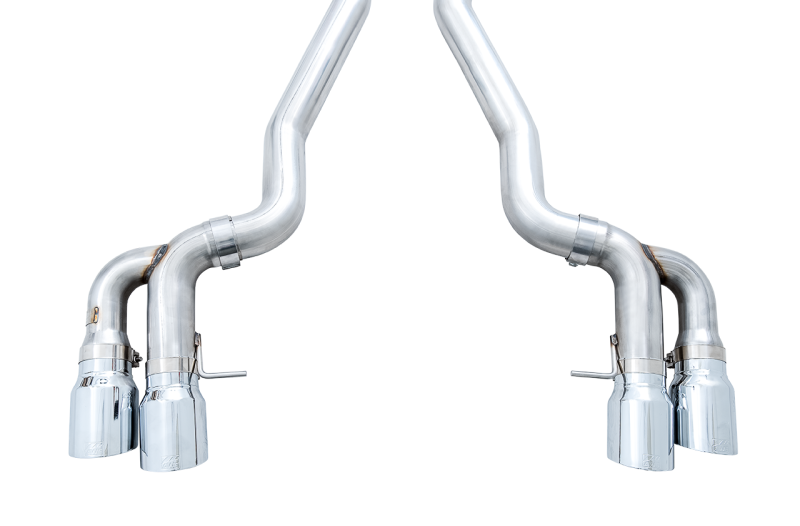 AWE Tuning 18-19 BMW M5 (F90) 4.4T AWD Cat-Back Exhaust - Track Edition (Chrome Silver Tips) thumbnail 6
