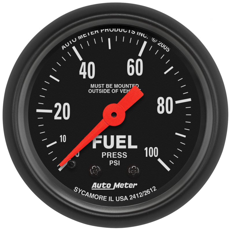 Autometer Z Series 52mm 0-100 PSI Mechanical Fuel Pressure Gauge thumbnail 3
