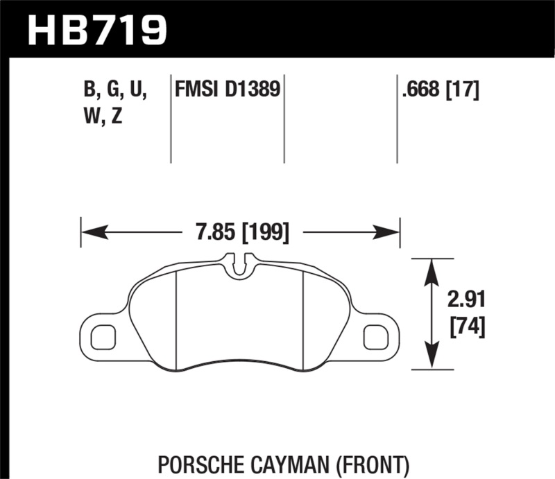 Hawk 13-16 Porsche 911 Front HPS 5.0 Brake Pads thumbnail 4