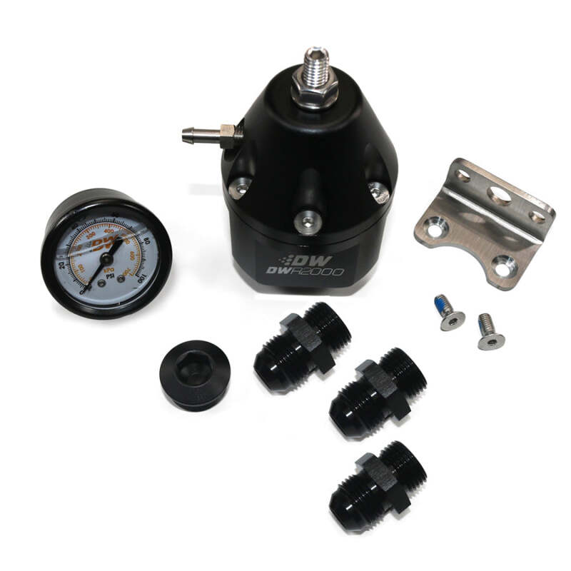 DeatschWerks DWR2000 AFPR + Pressure Gauge + 10AN & 8AN Fittings - Anodized Black thumbnail 2