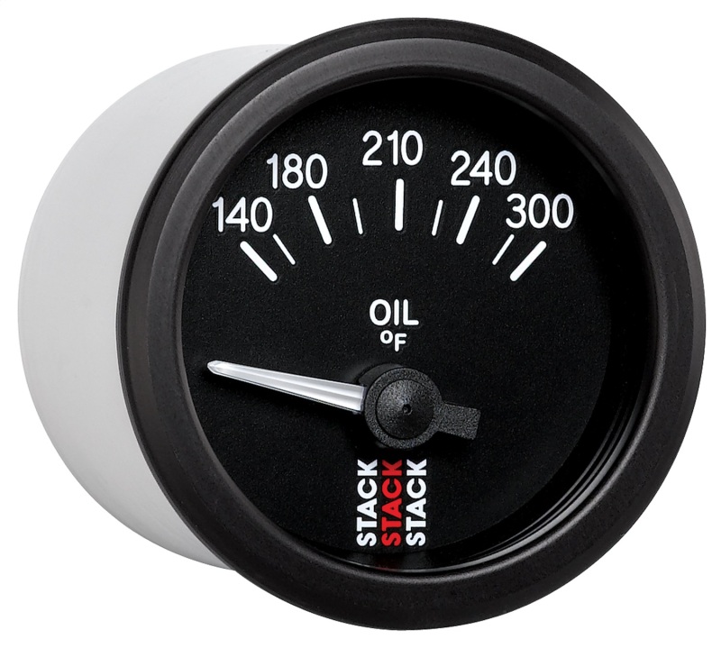 Autometer Stack 52mm 140-300 Deg F 1/8in NPTF Electric Oil Temp Gauge - Black thumbnail 5