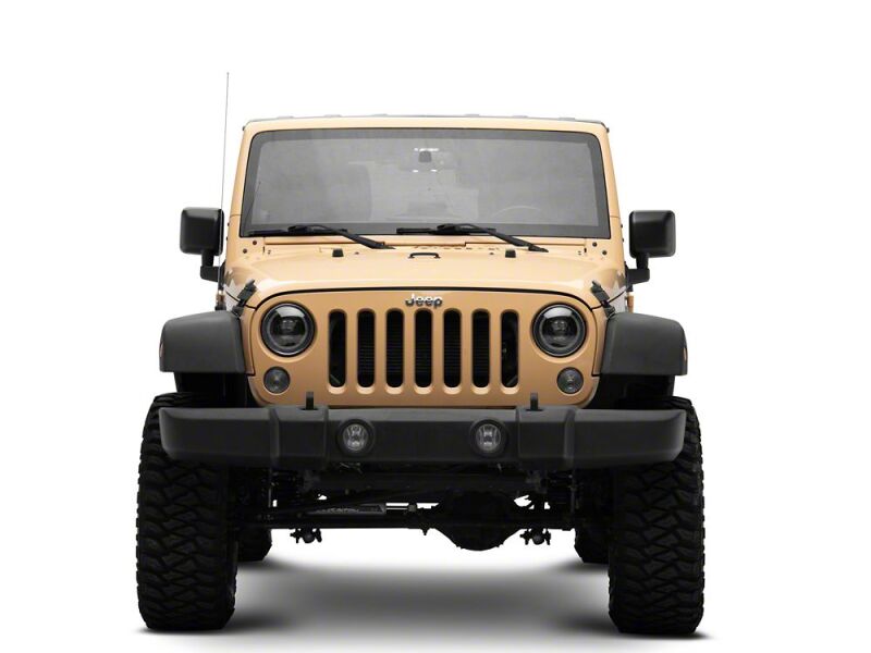Raxiom 07-18 Jeep Wrangler JK 7-Inch V2 Dragon Eye LED Headlights- Black Housing- Clear Lens thumbnail 7