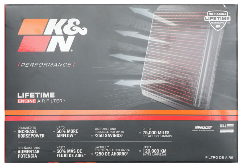 K&N Replacement Air Filter FORD ESCORT L4-1.9L H.O.;91-96 thumbnail 8
