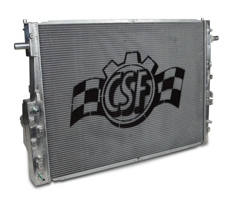 CSF Racing Radiators 7062 Radiator, Racing, Aluminum, Polished, Ford, Super Duty, 6.4L, Powerstroke, Each thumbnail 6