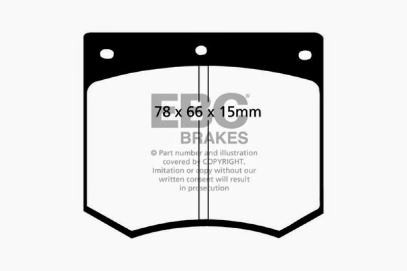 EBC 75-86 Ac 3000 3.0 Redstuff Front Brake Pads thumbnail 6