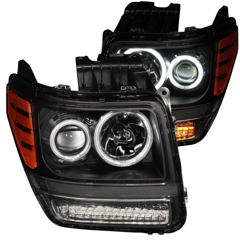 ANZO 2007-2012 Dodge Nitro Projector Headlights w/ Halo Black (CCFL) G2 thumbnail 5