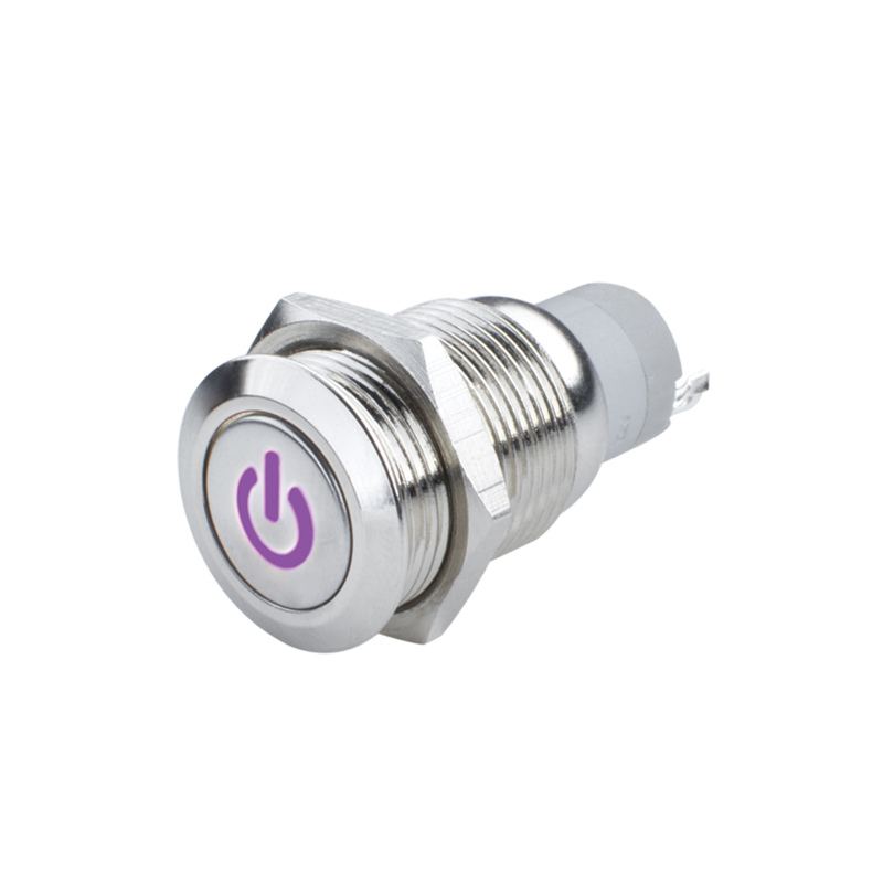 Oracle Power Symbol On/Off Flush Mount LED Switch - UV/Purple thumbnail 2