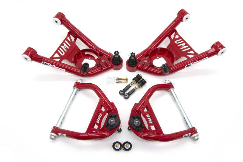 UMI Performance 64-72 GM A-Body Tubular Upper & Lower Front A-Arm Kit- Delrin Bushings thumbnail 2