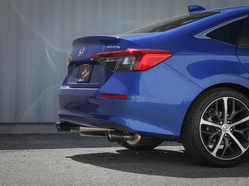 aFe Takeda 2.5in 304 SS Cat-Back Exhaust System w/CF Tips 2022+ Honda Civic L4-1.5L (t) thumbnail 8