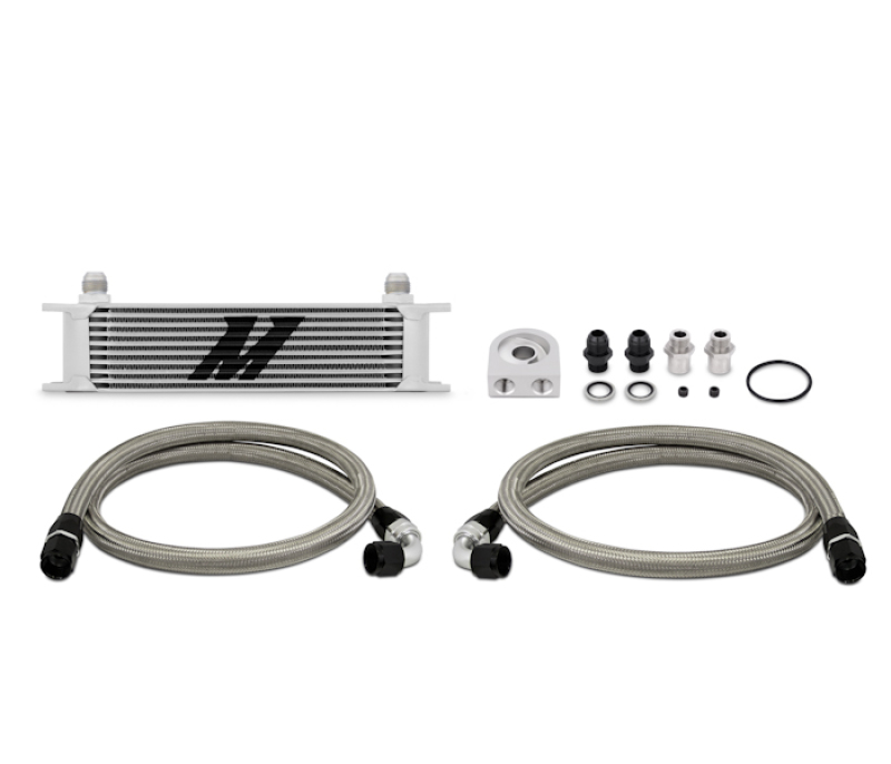 Mishimoto Universal 10 Row Oil Cooler Kit (Metal Braided Lines) thumbnail 3