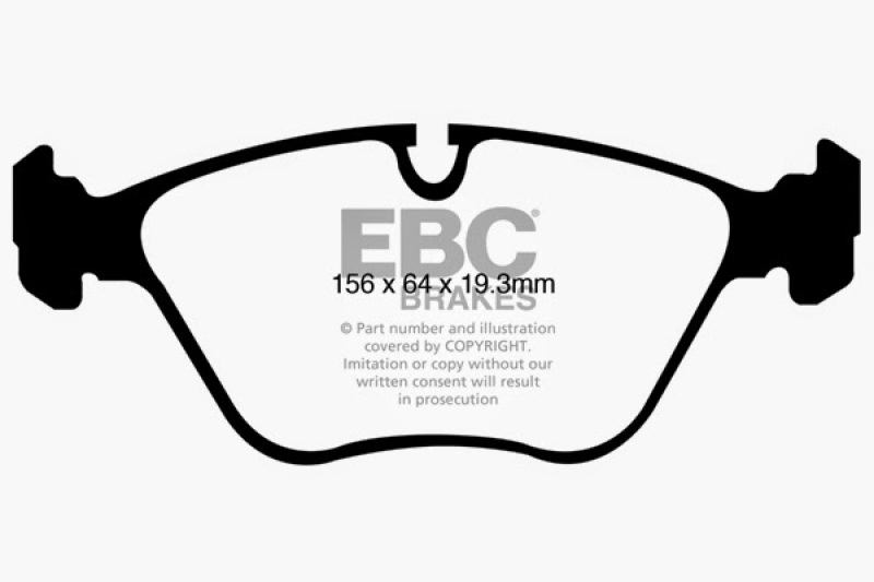 EBC 10-14 BMW X5 4.4 Twin Turbo (50) Redstuff Front Brake Pads thumbnail 6