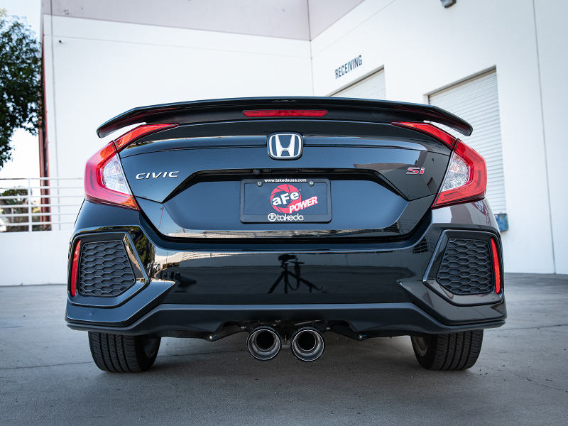 aFe Takeda 2.5in 304SS Cat-Back Exhaust System w/ Carbon Tips 17-20 Honda Civic Si Sedan I4 1.5L thumbnail 9