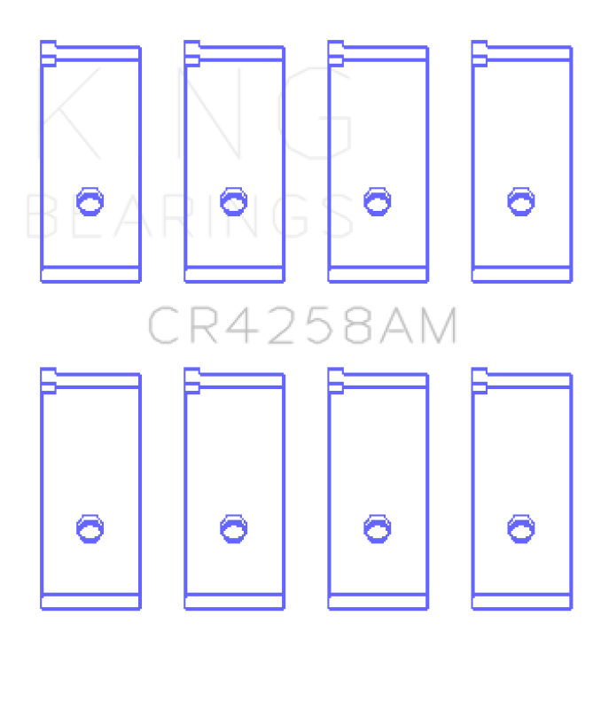 King Engine Bearings Honda D13A2/Ev2 (Size +0.50mm) Connecting Rod Bearing Set thumbnail 3