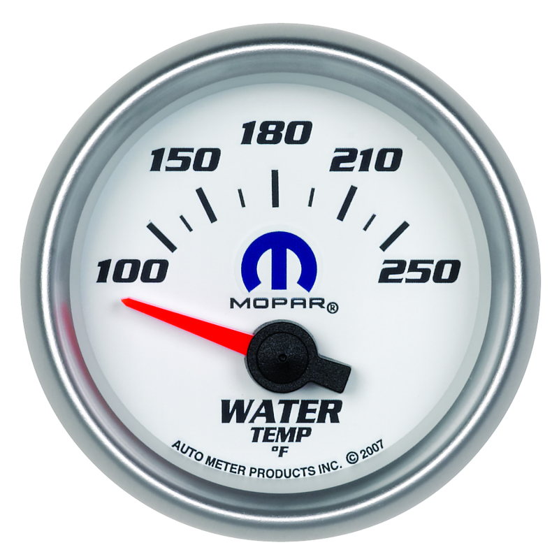 Autometer Mopar 52.4mm SSE 100-250 Degree F Water Temperature Gauge thumbnail 7