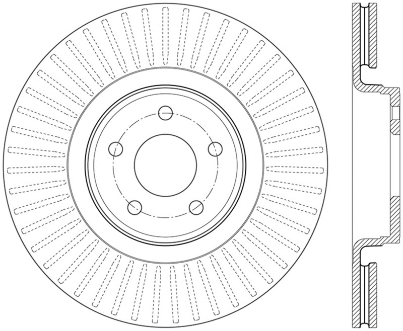StopTech 14.5+ Ford Focus ST Front Right Slotted Performance Rotor thumbnail 2