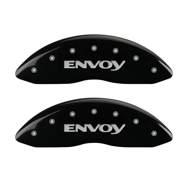 MGP 4 Caliper Covers Engraved Front & Rear Envoy Black finish silver ch thumbnail 6