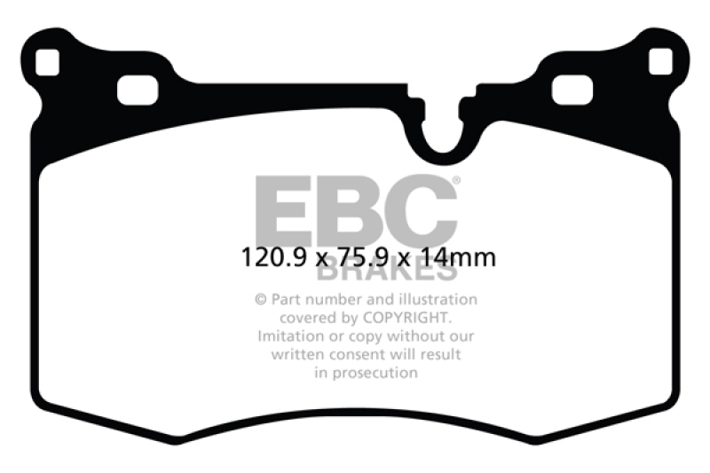 EBC 09-14 Mini Hardtop 1.6 Turbo J.C Works Redstuff Front Brake Pads thumbnail 5