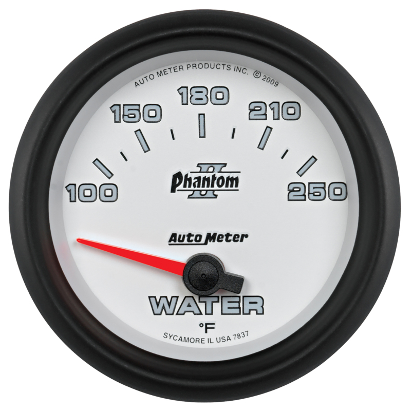 Autometer Phantom II 2-5/8in 100-250 Degrees F Electrical Water Temperature Gauge thumbnail 8