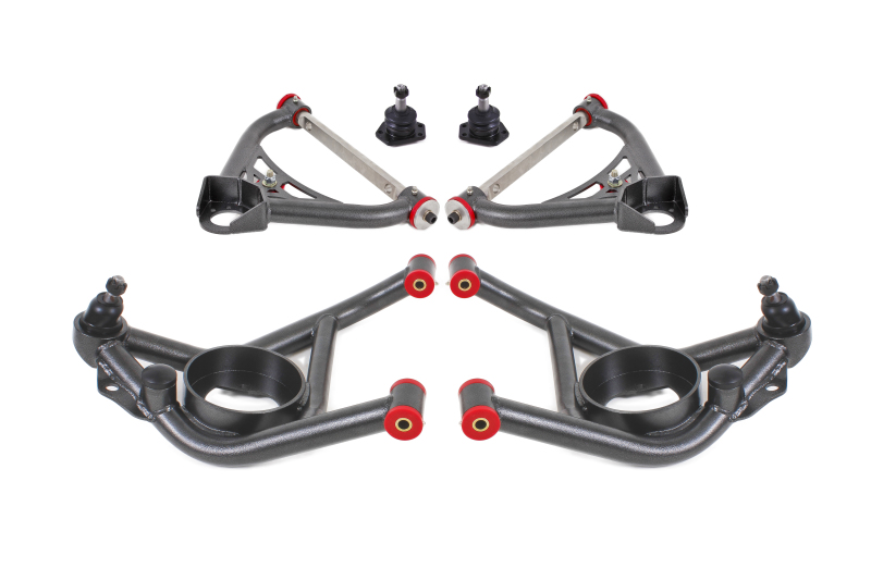 BMR 70-81 2nd Gen F-Body Upper And Lower A-Arm Kit - Black Hammertone