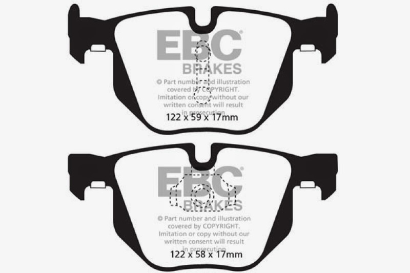 EBC 10-14 BMW X5 3.0 Turbo (35) Redstuff Rear Brake Pads thumbnail 4