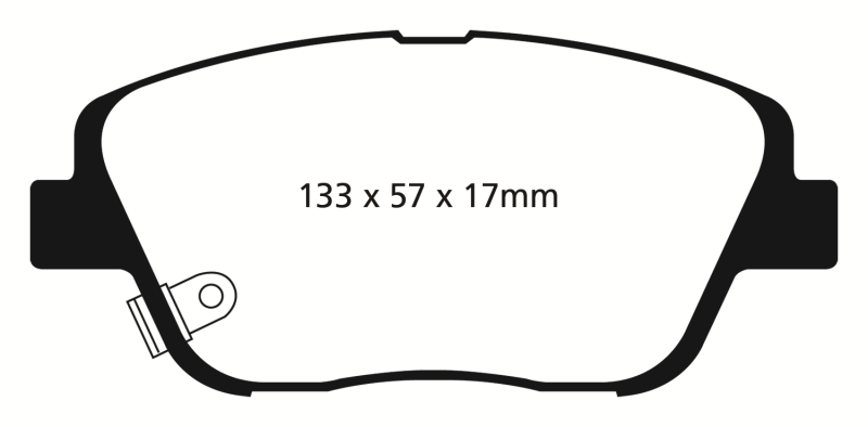 EBC 10-14 Hyundai Sonata 2.0 Turbo Greenstuff Front Brake Pads thumbnail 2