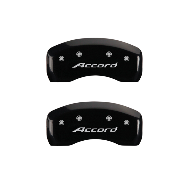 MGP 4 Caliper Covers Engraved Front Accord Engraved Rear Accord Black finish silver ch thumbnail 9