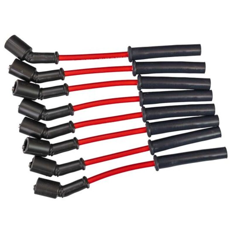 Moroso 97-13 Chevy Corvette 5.7L/6.0L/6.2L Ultra 350 8mm Multi-Angle Boot Spark Plug Wire Set - Red