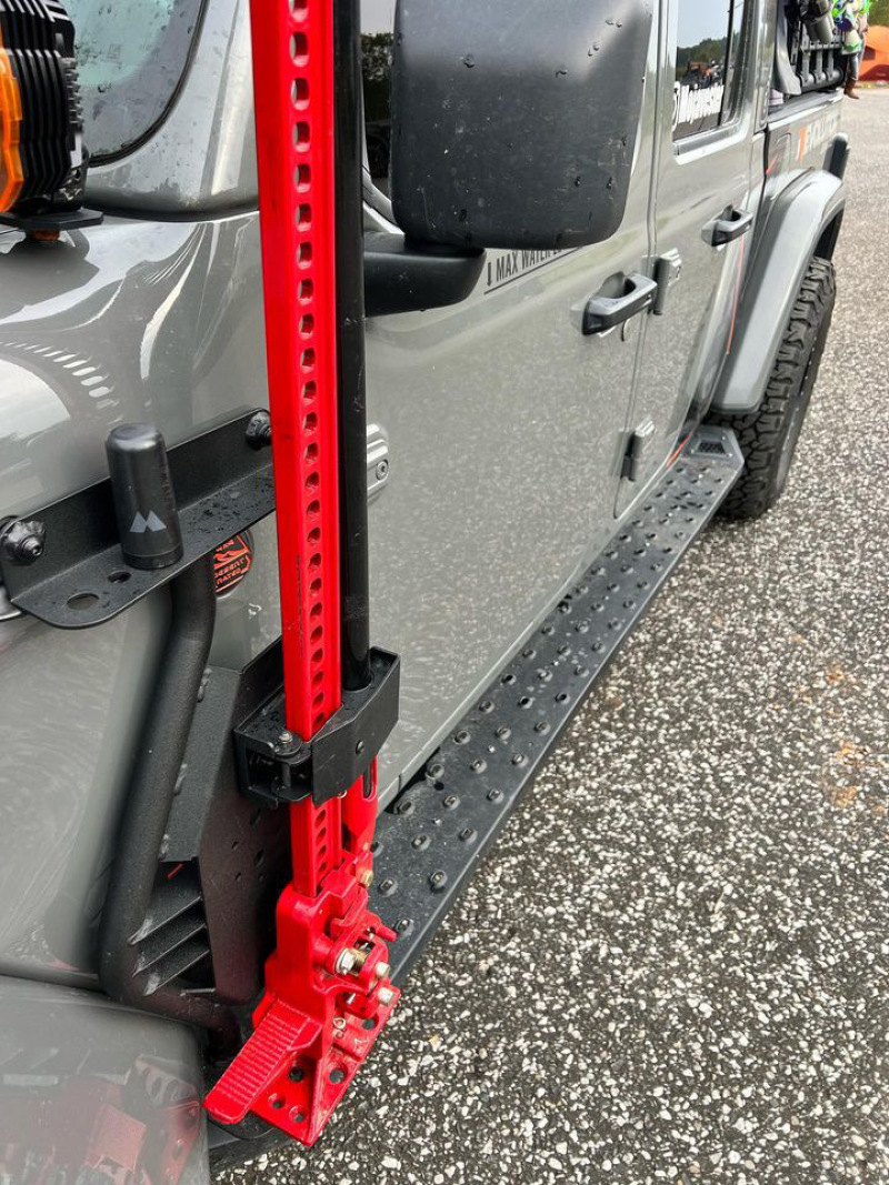 Go Rhino 18-24 Jeep Wrangler JL/JLU/JT Front Fender Jack Mount for Hi-Lift Jack - Tex. Blk thumbnail 5