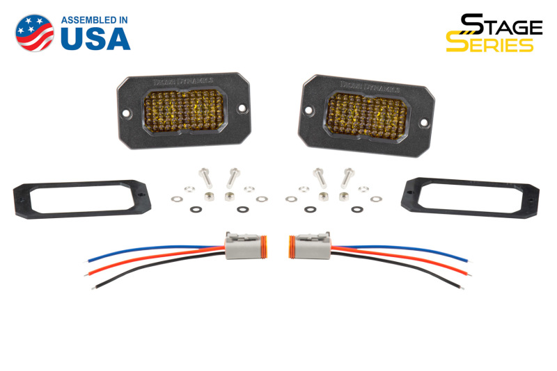 Diode Dynamics Stage Series 2in LED Pod Pro - Yellow Combo Flush ABL (Pair) thumbnail 9