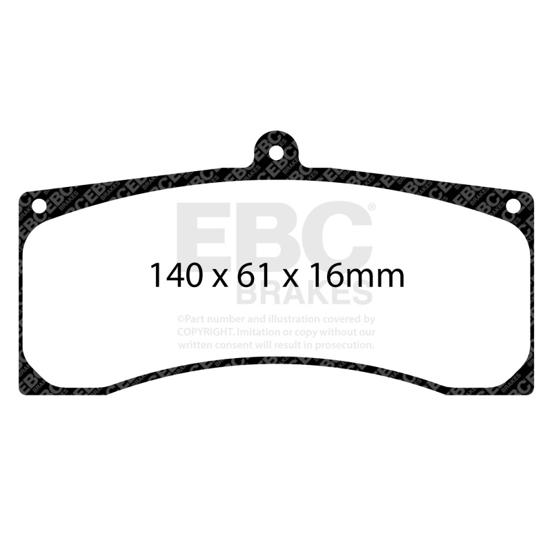 EBC Racing 13-14 Ford Mustang Boss 302S (w/380mm Disc) SR-21 Sintered Race Front Brake Pads